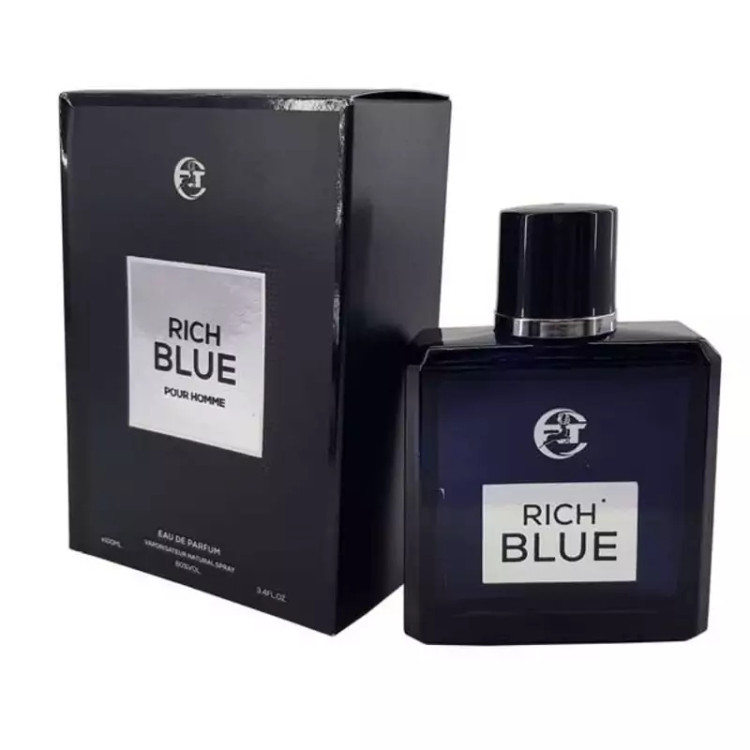 ادو پرفیوم مردانه ریچ بلو RICH BLUE شرکتی RT حجم 100 میلی مشابه بلو شنل