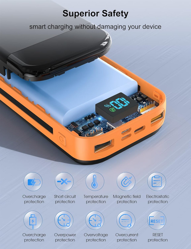 پاوربانک ظرفیت 32000 میلیآمپر SAFE SPEED