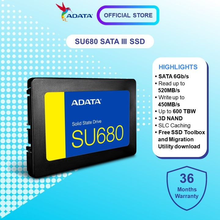 حافظه اس اس دی اینترنال ای دیتا مدل SU680 ظرفیت 256 گیگابایت